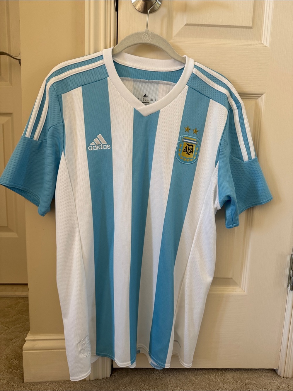 adidas Argentina Soccer Jersey - Light Blue & White